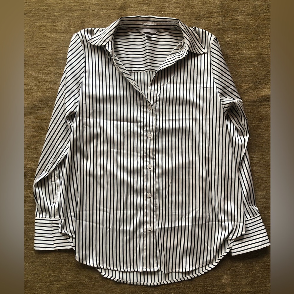 H&M striped button-down size M